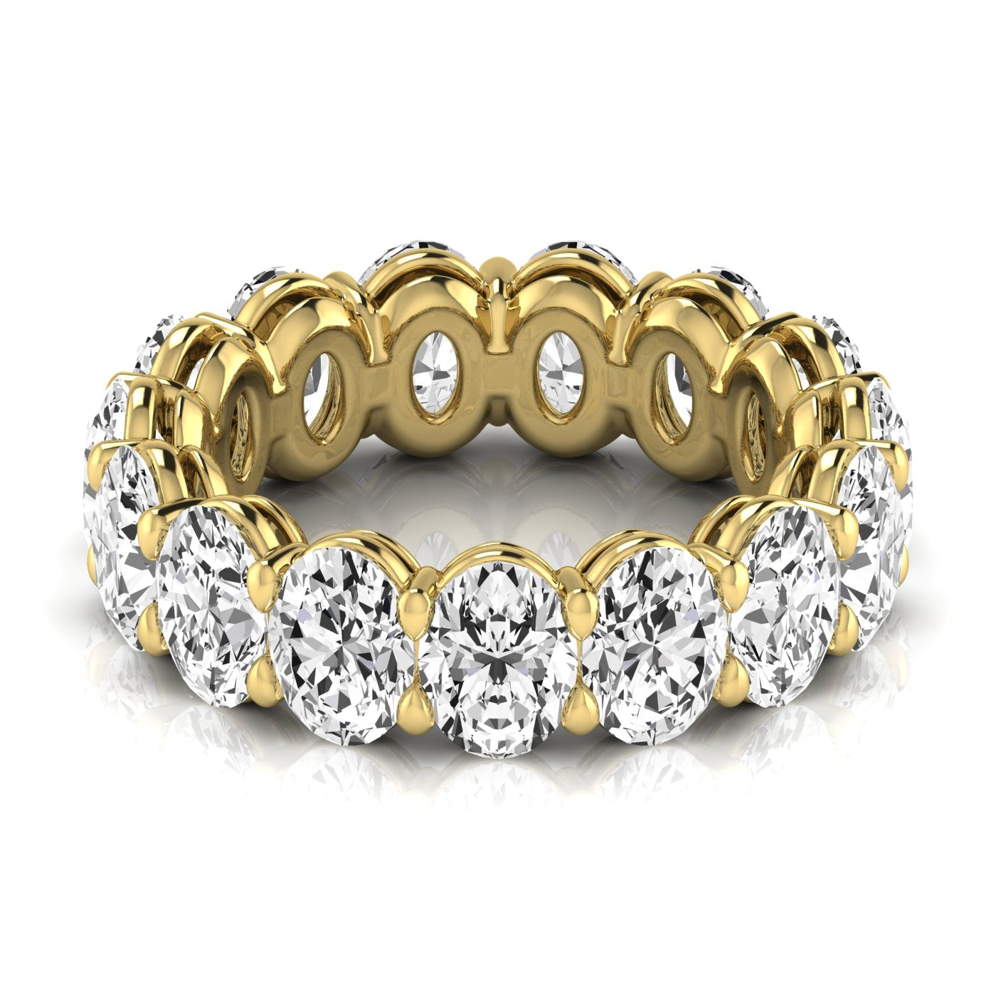 Revival Dimoand 14K Oval Cut Lab Grown Diamond Eternity Band Elegant & Timeless Design | 14K Gold, Stone Size-0.50 | E-F Color, VS-SI Clarity | 30 Day Free Return