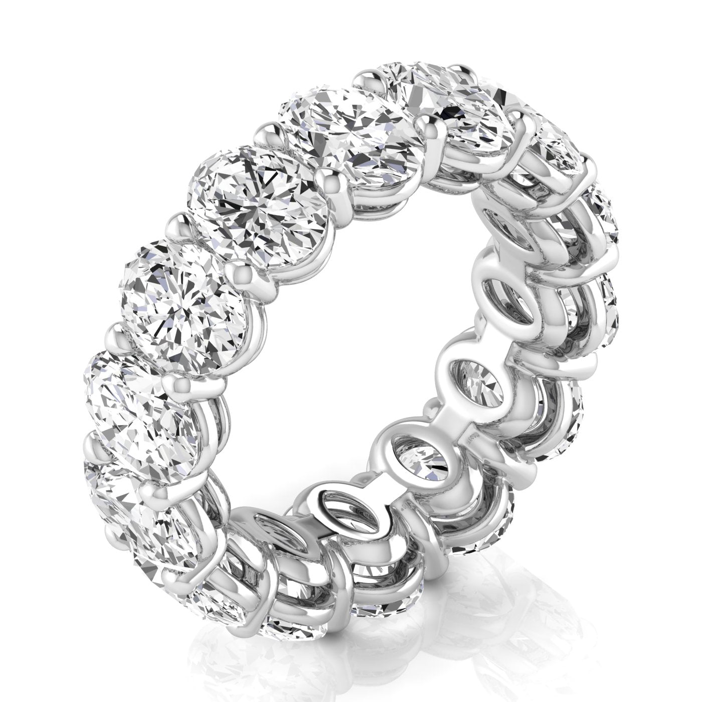 Revival Dimoand 14K Oval Cut Lab Grown Diamond Eternity Band Elegant & Timeless Design | 14K Gold, Stone Size-0.75 | E-F Color, VS-SI Clarity | 30 Day Free Return