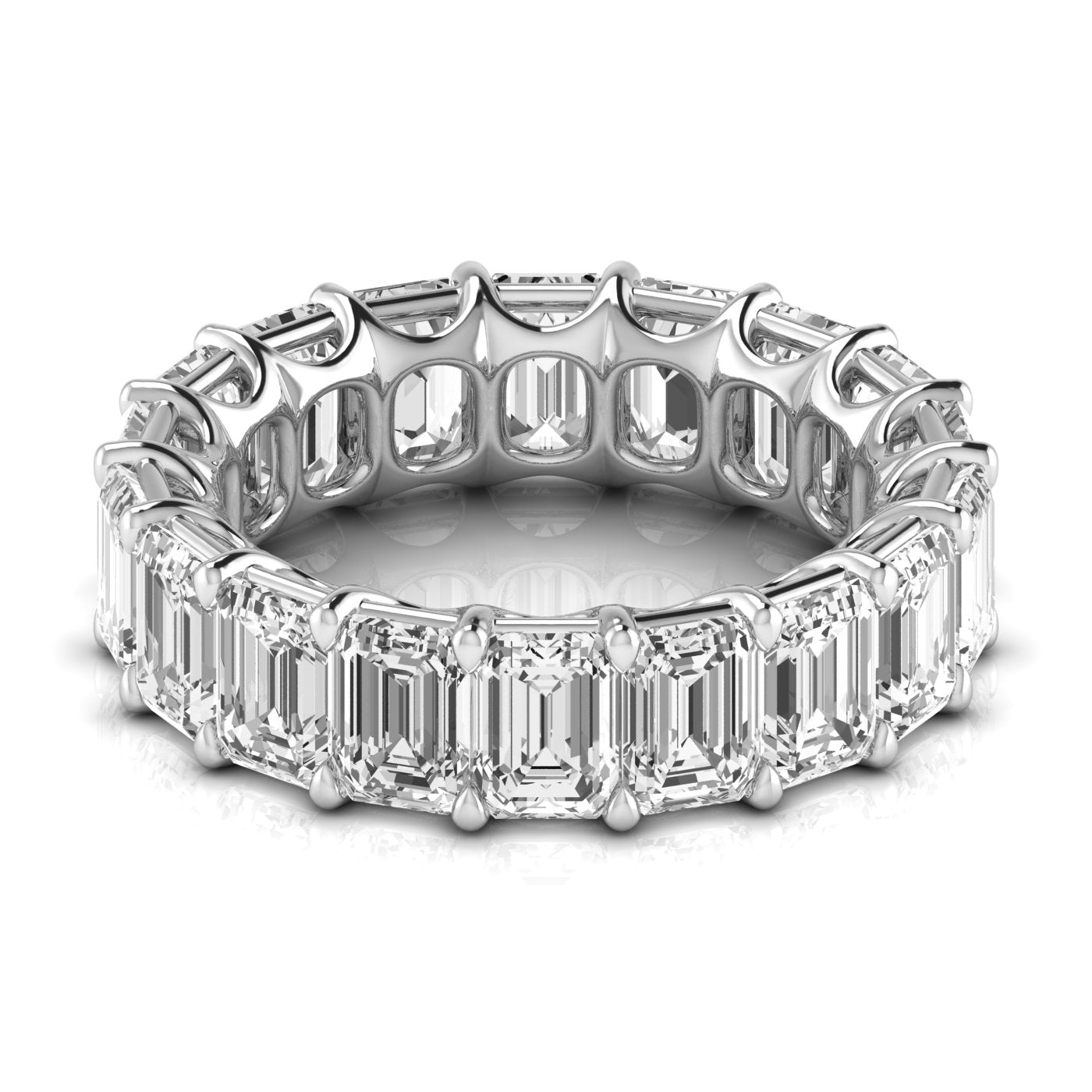 Revival Dimoand 14K Gold Emerald Cut Lab Grown Diamond Eternity Band for Women | 14K Gold, Stone Size-0.50 | E-F Color, VS-SI Clarity | 30 Day Free Return
