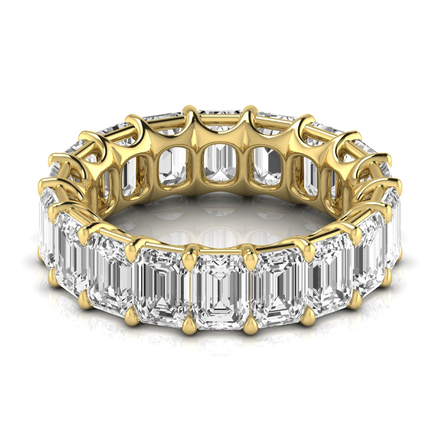 Revival Dimoand 14K Gold Emerald Cut Lab Grown Diamond Eternity Band for Women | 14K Gold, Stone Size-0.50 | E-F Color, VS-SI Clarity | 30 Day Free Return