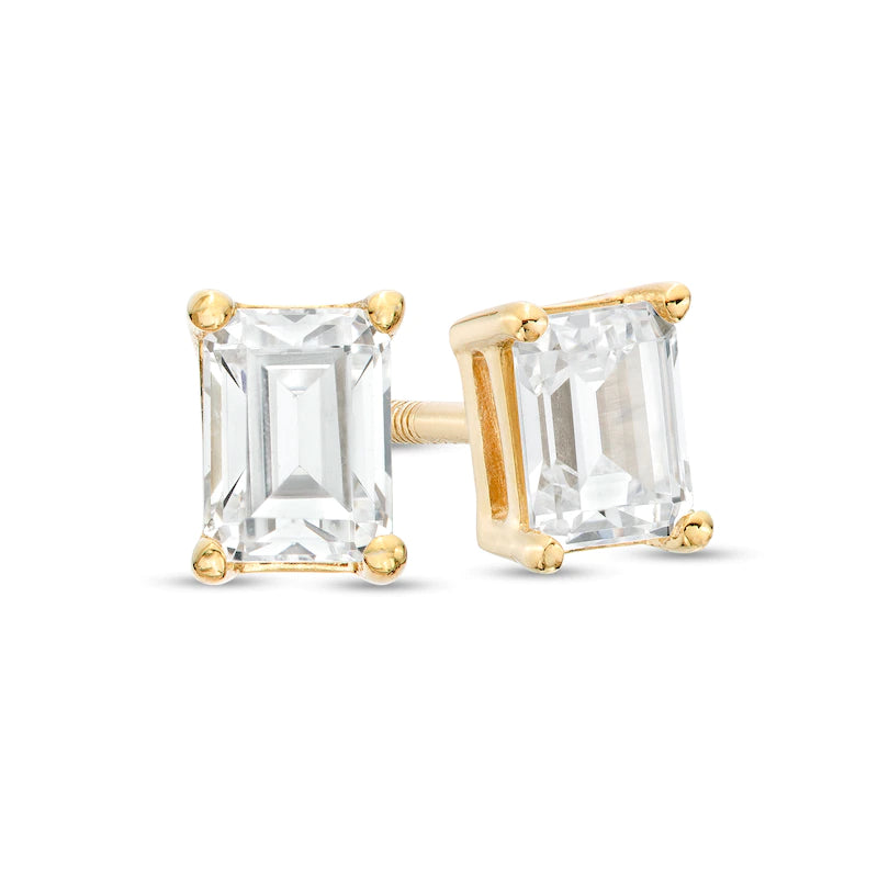 2 Carat- 6 Carat Emerald Cut Diamond Earrings. Emerald Cut Diamond Studs. 2 Carat F VS Emerald Diamond Stud Earrings