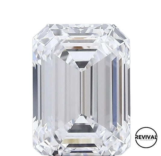 1.50 D VVS2 Emerald Cut-Certified Lab Grown Diamond, CVD, Loose Diamond for Engagement Ring or Jewelry