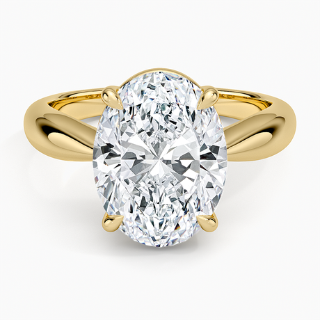 Thea Tapered Solitaire Diamond Ring