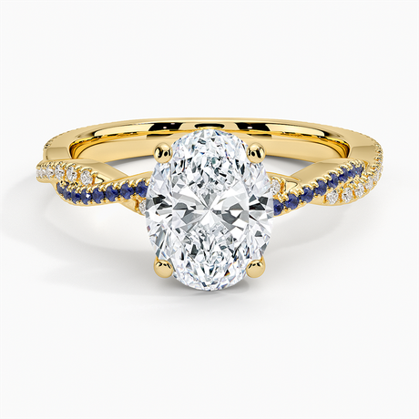 Petite Luxe Twisted Vine Sapphire and Diamond Ring (1/8 ct. tw.)