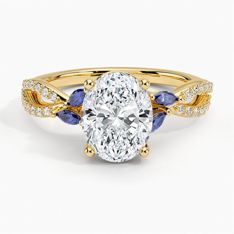 Luxe Willow Sapphire and Diamond Ring (1/8 ct. tw.)