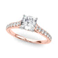 2 Carat Cushion Lab Grown Diamond Engagement Ring