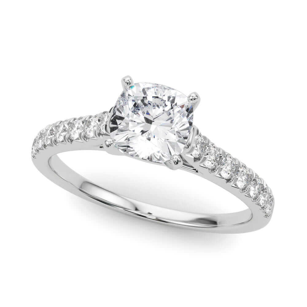 2 Carat Cushion Lab Grown Diamond Engagement Ring