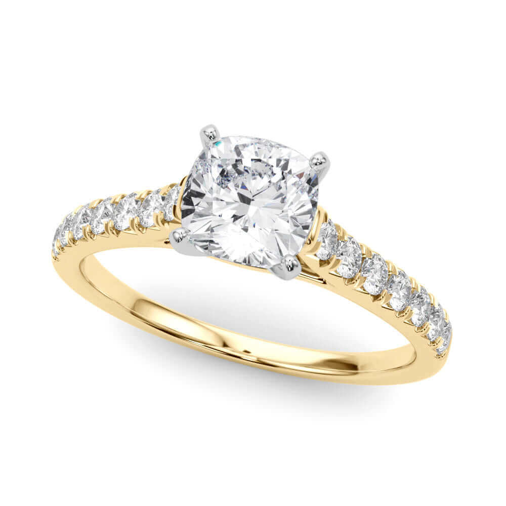 2 Carat Cushion Lab Grown Diamond Engagement Ring