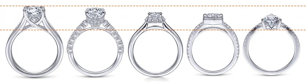 Low Profile vs. High Profile Diamond Engagement Rings