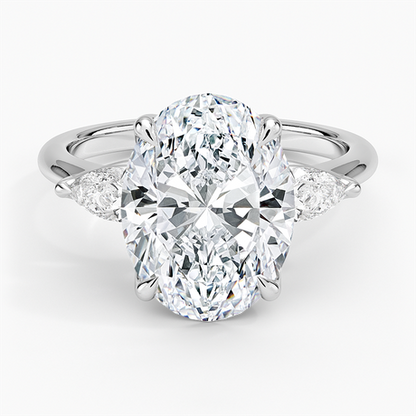 Fleur Three Stone Diamond Ring