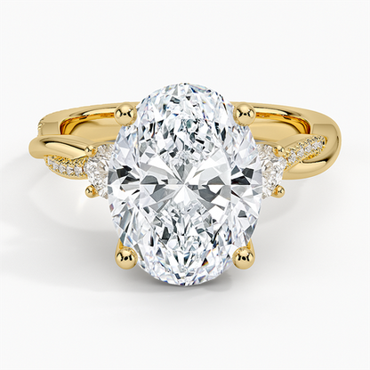 Adorned Petite Twisted Vine Three Stone Diamond Ring
