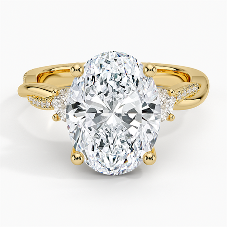 Adorned Petite Twisted Vine Three Stone Diamond Ring
