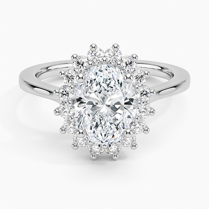Sunburst Halo Diamond Ring (1/4 ct. tw.)