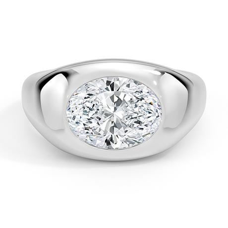Sloane Flush Set Solitaire Dome Ring