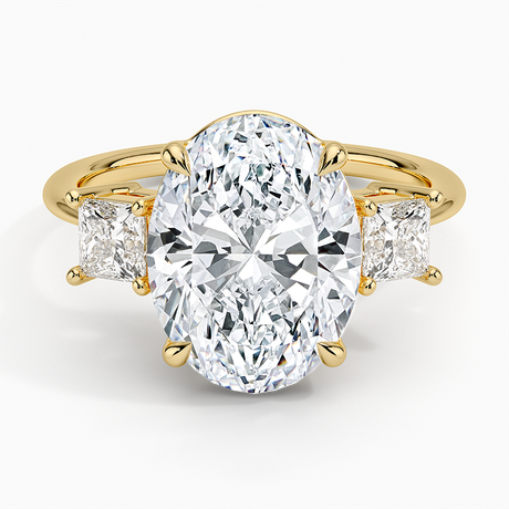 Princess Cut Three Stone Diamond Ring