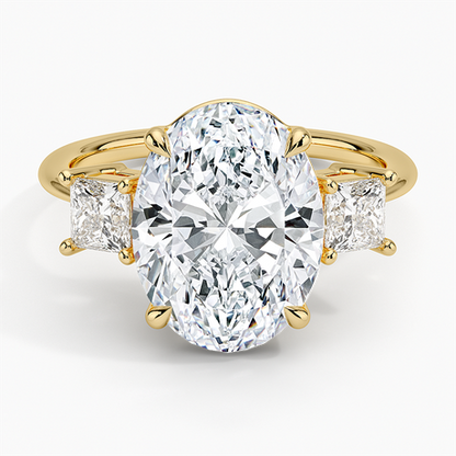 Princess Cut Three Stone Diamond Ring