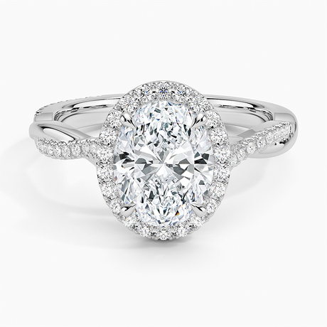 Petite Twisted Vine Halo Diamond Ring (1/4 ct. tw.)