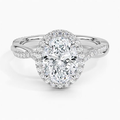 Petite Twisted Vine Halo Diamond Ring (1/4 ct. tw.)
