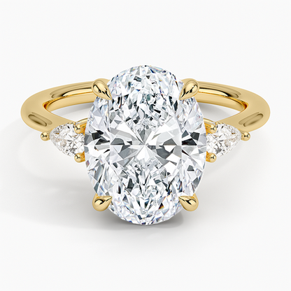 Adorned Petite Opera Three Stone Diamond Ring