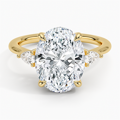 Adorned Petite Opera Three Stone Diamond Ring