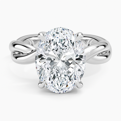 Hazel Twist Solitaire Diamond Ring