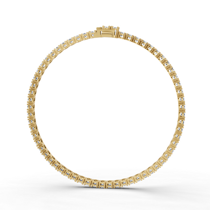 W Lab Grown Diamond Straight-Line Tennis Bracelet in 14K Yellow Gold