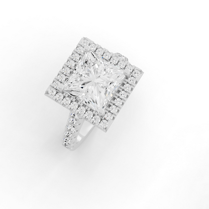 Bridal Halo Set PG44 - Center Princess Cut