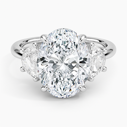 Half Moon Three Stone Diamond Ring (1/2 ct. tw.)