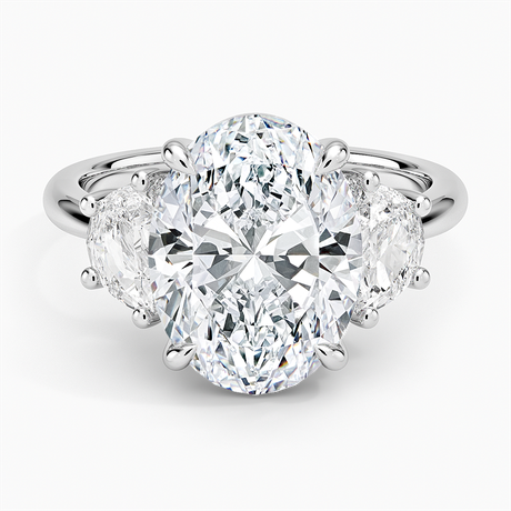 Half Moon Three Stone Diamond Ring (1/2 ct. tw.)