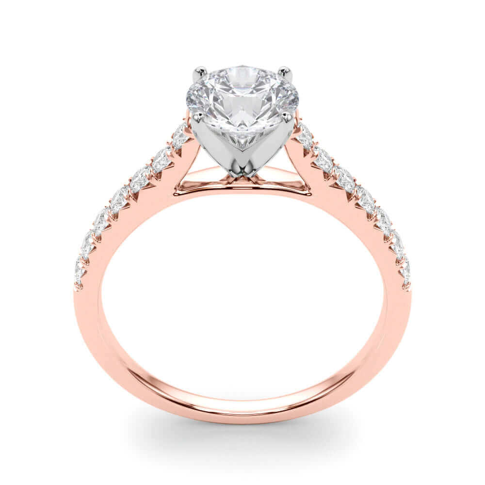 2 Carat Round Lab Grown Diamond Engagement Ring