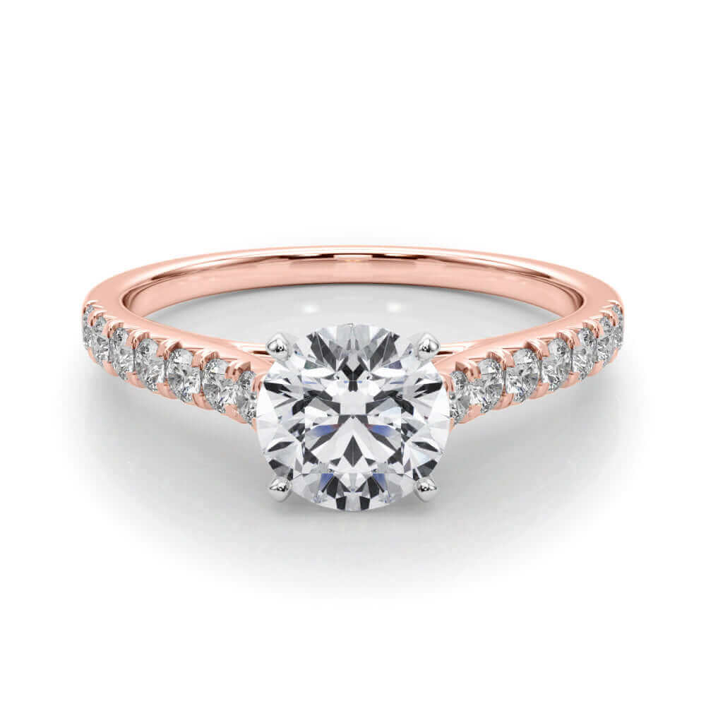 2 Carat Round Lab Grown Diamond Engagement Ring