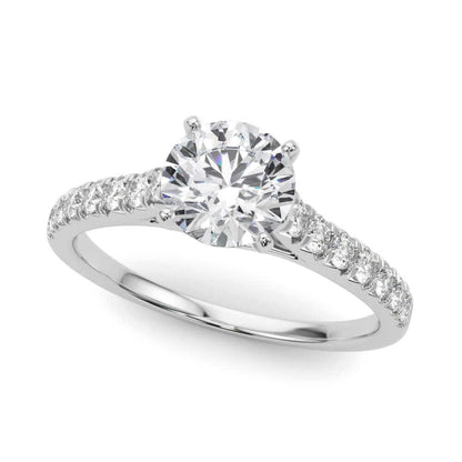 2 Carat Round Lab Grown Diamond Engagement Ring