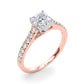 2 Carat Princess and Round Lab Grown Diamond Engagement Ring for Women