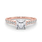 2 Carat Princess and Round Lab Grown Diamond Engagement Ring for Women