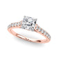 2 Carat Princess and Round Lab Grown Diamond Engagement Ring for Women