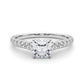 2 Carat Princess and Round Lab Grown Diamond Engagement Ring for Women