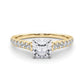 2 Carat Princess and Round Lab Grown Diamond Engagement Ring for Women