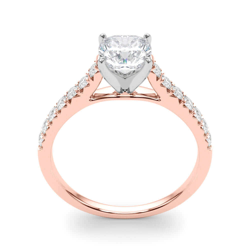 JewelMore 2 Carat CUSHION Lab Grown Diamond Engagement Ring for Women | 14K Gold | 1.70 Carat Center stone |F-G Color, VS-SI Clarity | Fine Collection | 30 Day Free Return