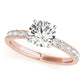 Round Lab Grown Diamond Graduated Engagement Ring for Women