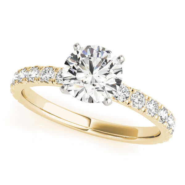 Round Lab Grown Diamond Graduated Engagement Ring for Women