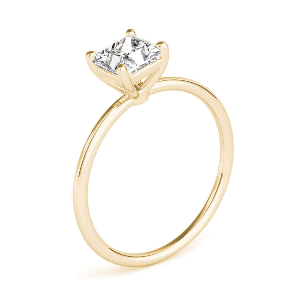 JewelMore 1 Carat to 3 Carat Solitaire Princess Lab Grown Diamond Graduated Engagement Ring for Women | 14K Gold | F-G Color, VS-SI Clarity | Luxury Collection | 30 Day Free Return