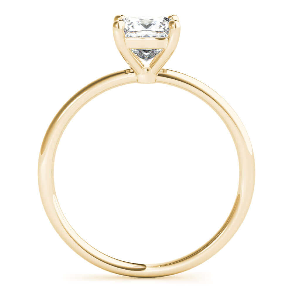 JewelMore 1 Carat to 3 Carat Solitaire Princess Lab Grown Diamond Graduated Engagement Ring for Women | 14K Gold | F-G Color, VS-SI Clarity | Luxury Collection | 30 Day Free Return