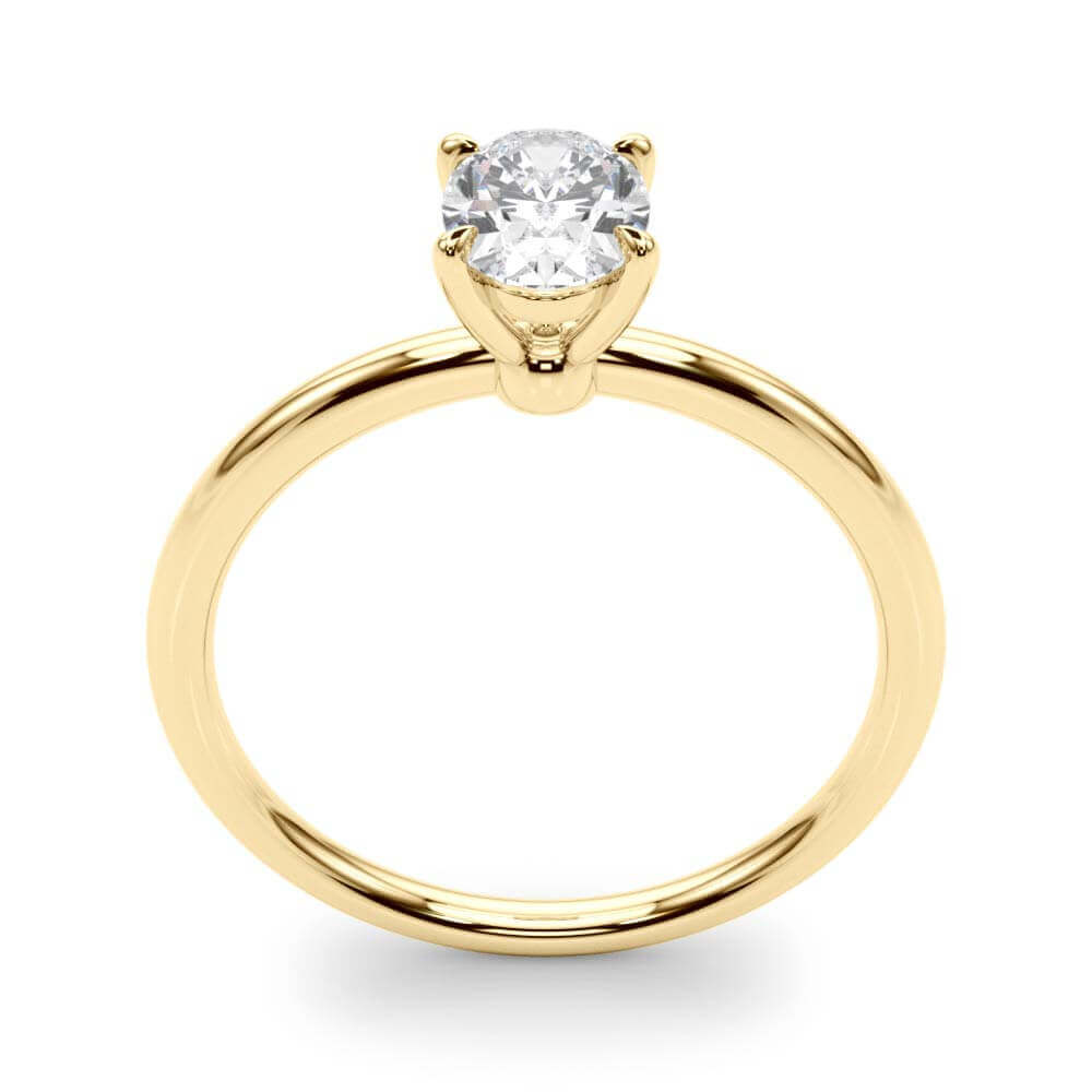 JewelMore 1 Carat to 3 Carat Solitaire Oval Lab Grown Diamond Graduated Engagement Ring for Women | 14K Gold | F-G Color, VS-SI Clarity | Beautiful Set | 30 Day Free Return