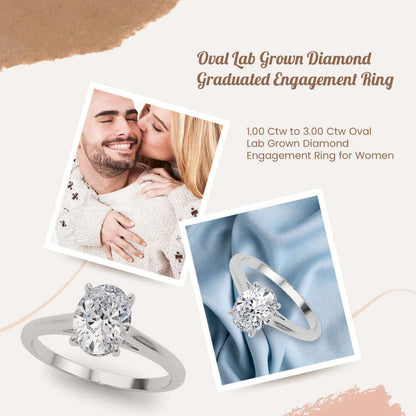 Oval Lab Grown Diamond Engagement Ring