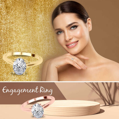 Oval Lab Grown Diamond Engagement Ring