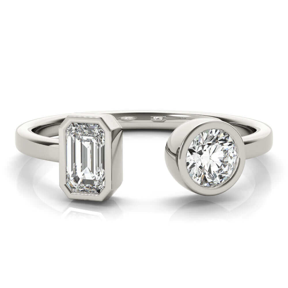 Round and Emerald Cut Lab Grown Diamond Graduated 