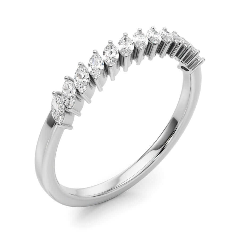 Marquise Natural Diamond Wedding Band Ring