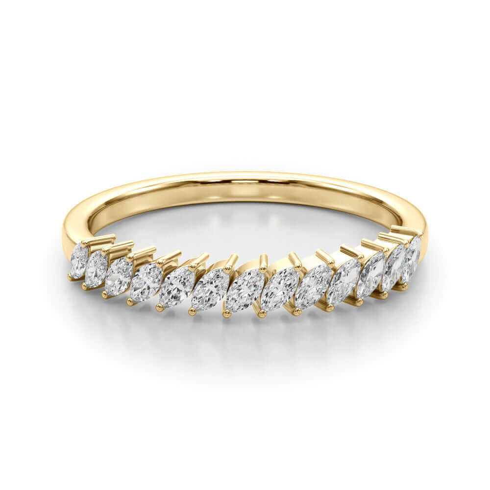 Marquise Natural Diamond Wedding Band Ring