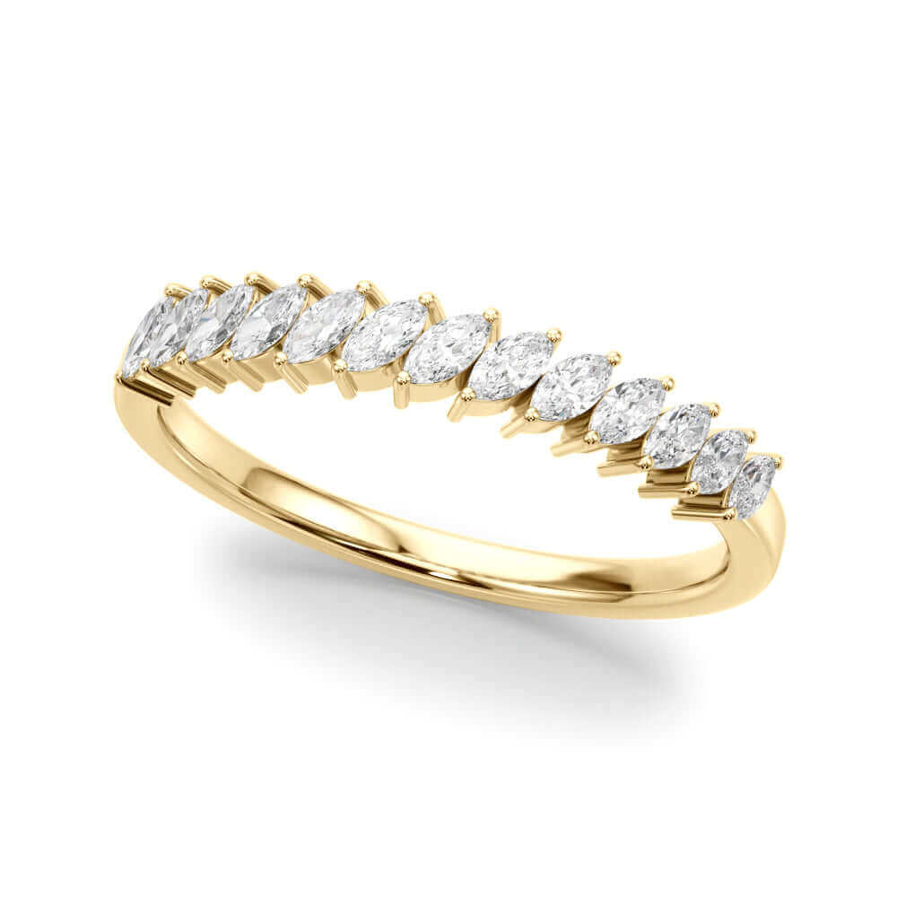 Marquise Natural Diamond Wedding Band Ring