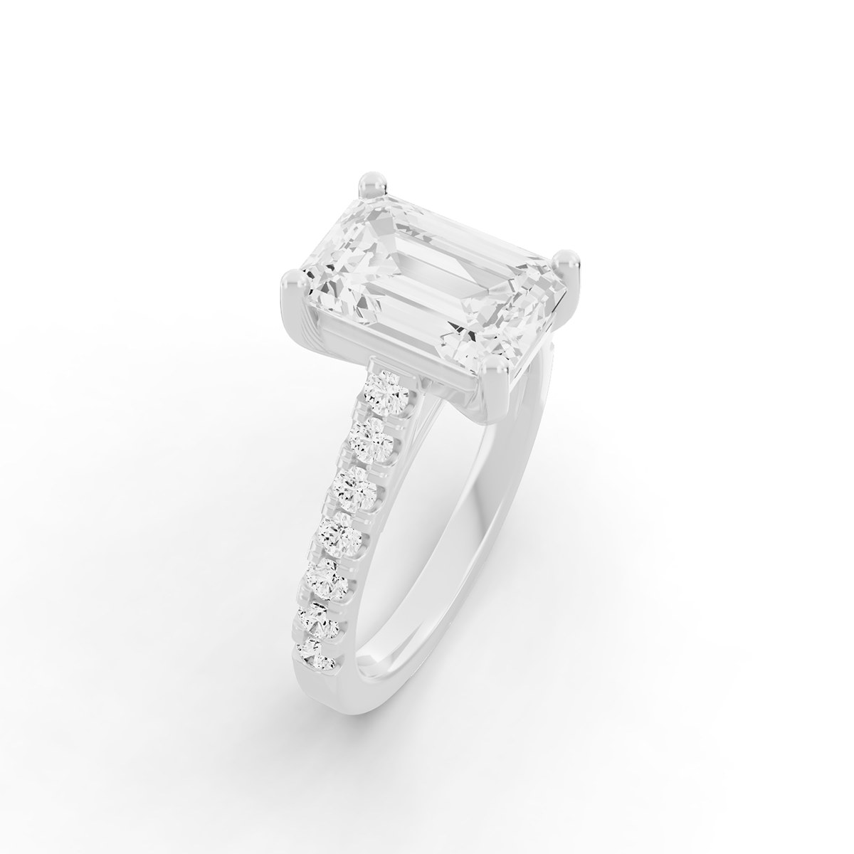 Bridal Classic Cathedral Style Ring - Dia On Shank PG48